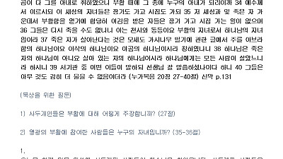 (성령강림 후 22-1) 영광의 부활을 바라보는 사람들 (설교문)